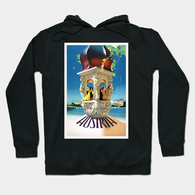 Austria Vintage Travel Poster Hoodie by vintagetreasure